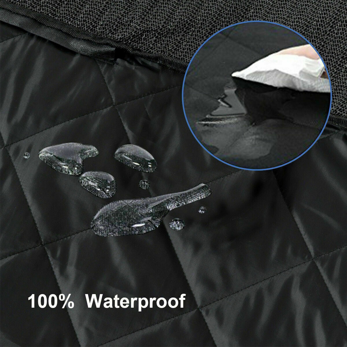 Premium Waterproof Hammock-Style Back Seat Cover for Pets - Dog and Cat Auto Protector