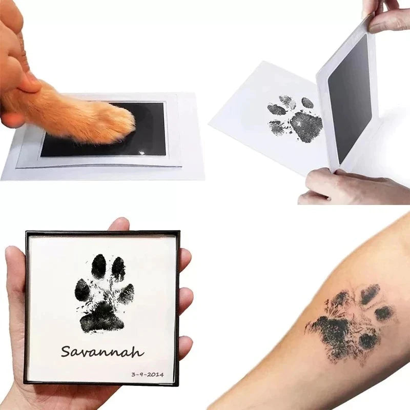 Non-Toxic Ink-Free Pet Footprint and Handprint Printing Pad for Dogs and Babies