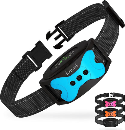 Rechargeable Waterproof Smart Anti-Bark Collar for Dogs - No Shock Design with 5 Sensitivity Levels for Small, Medium, and Large Breeds